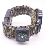 Outdoor survival flingers Flint compass Rescue Rope watch - sheapshoop