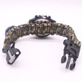 Outdoor survival flingers Flint compass Rescue Rope watch - sheapshoop
