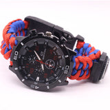 Outdoor survival flingers Flint compass Rescue Rope watch - sheapshoop