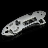 Multifunction Tools Outdoor Portable Adjustable Wrench Stainless Steel - sheapshoop
